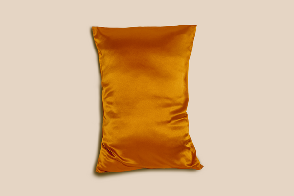 Orange silk clearance pillowcase