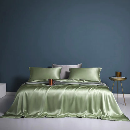 Silk Duvet Cover, Sage Green