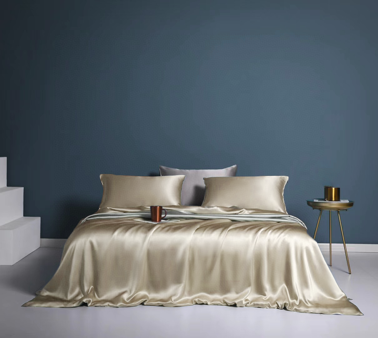 Silk Duvet Cover, Champagne