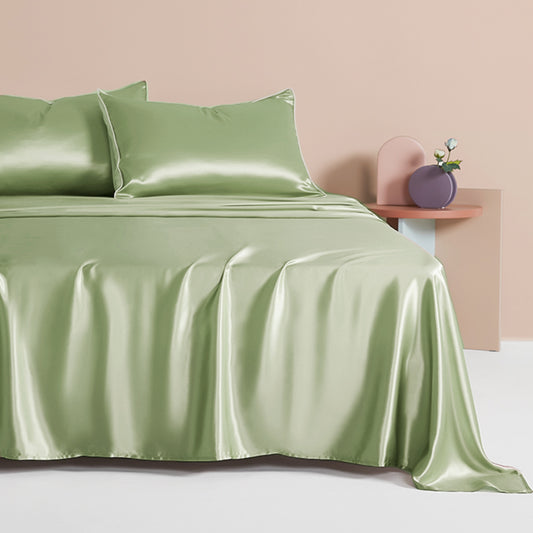 Silk Flat Sheet, Sage Green