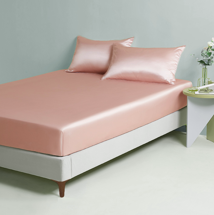 Silk Bedding Set, Pearl Pink