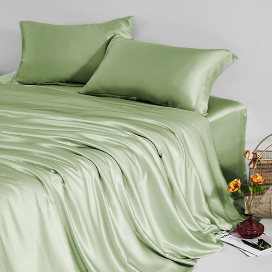 Silk Duvet Cover, Sage Green