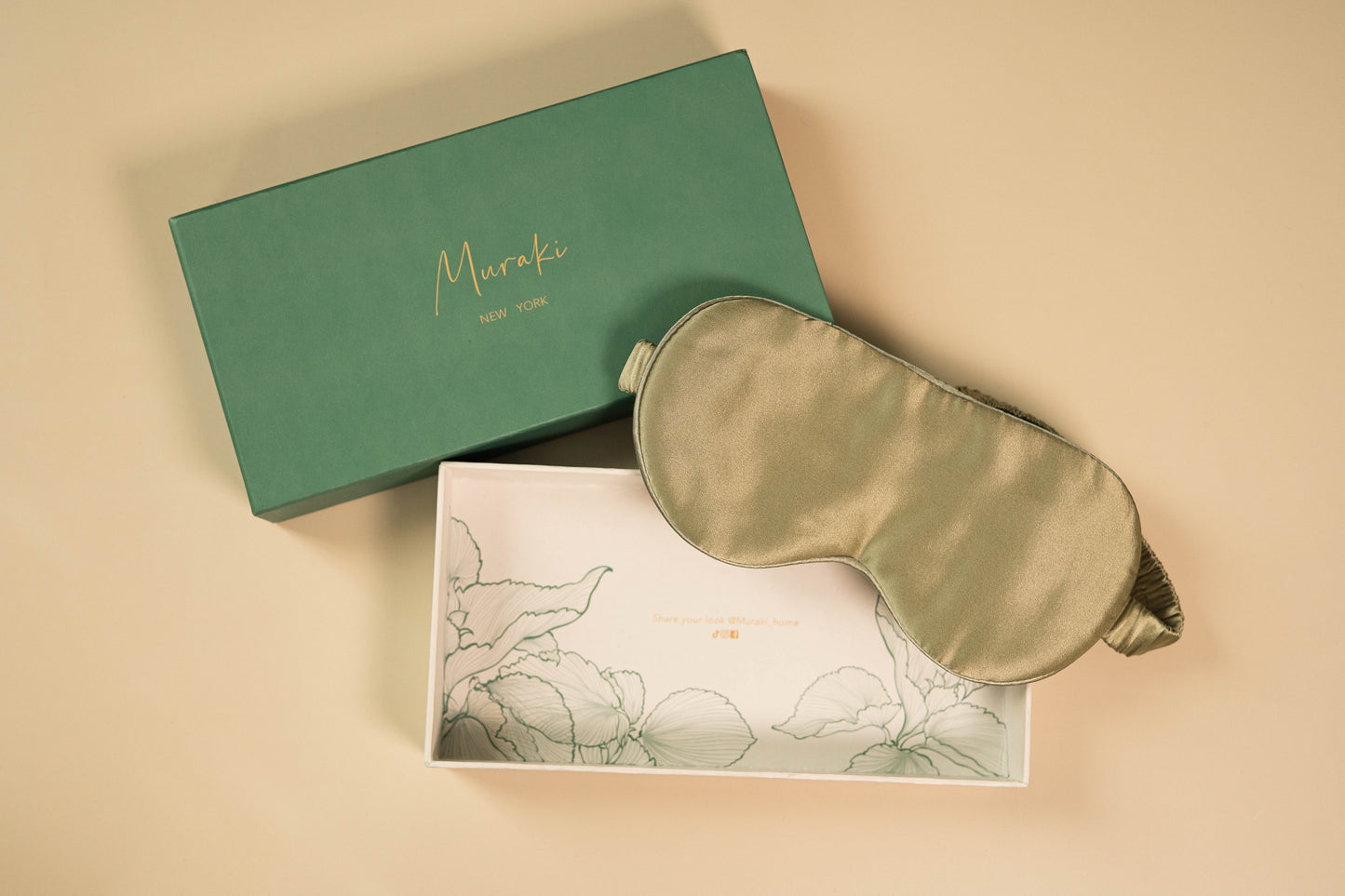 Sage Green Silk Eye Mask