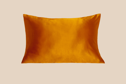 Burnt Orange Queen Silk Pillowcase